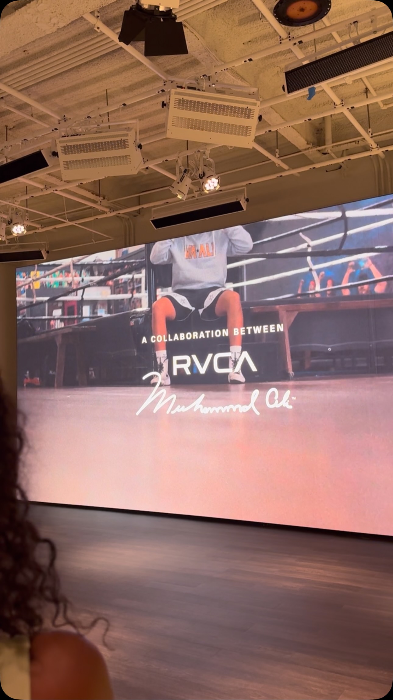 Instagram post by @sydneychristinea for Life Time. Caption reads: great day to 🥊 w/ @rvca x @muhammadali....