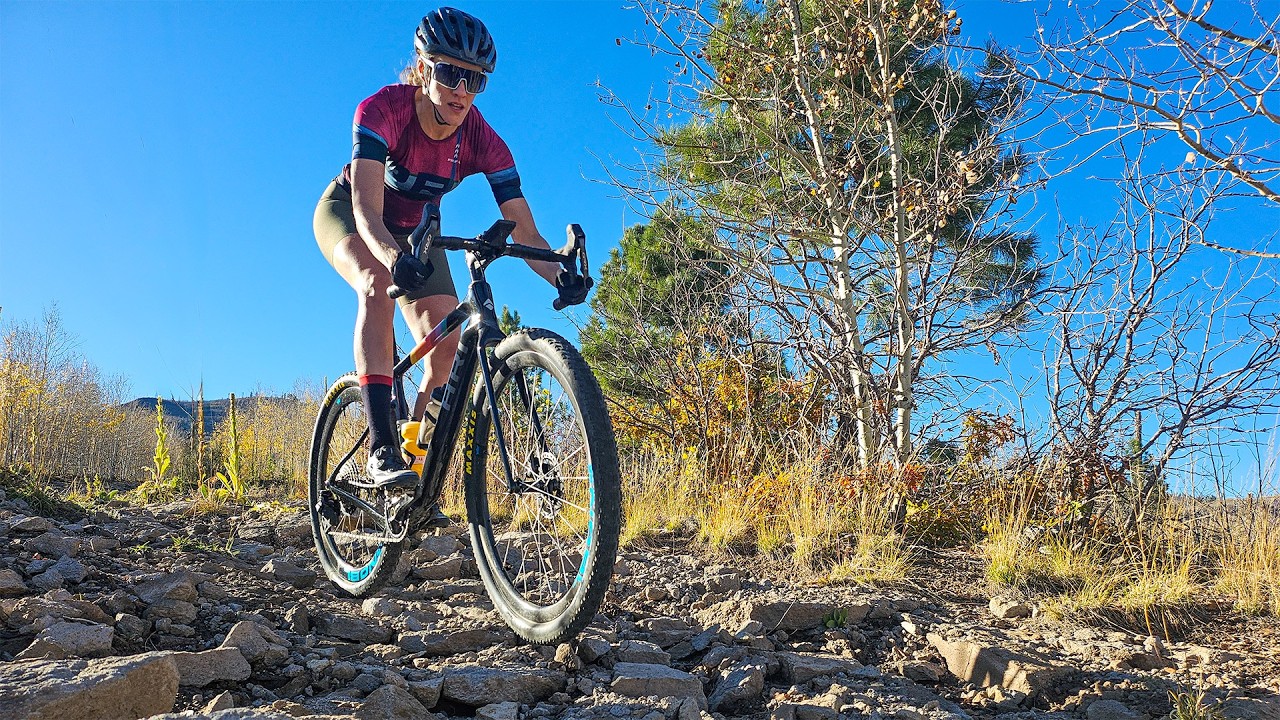 YouTube post by @sydandmacky for Skratch Labs. Caption reads: Testing the limits of our gravel bikes....