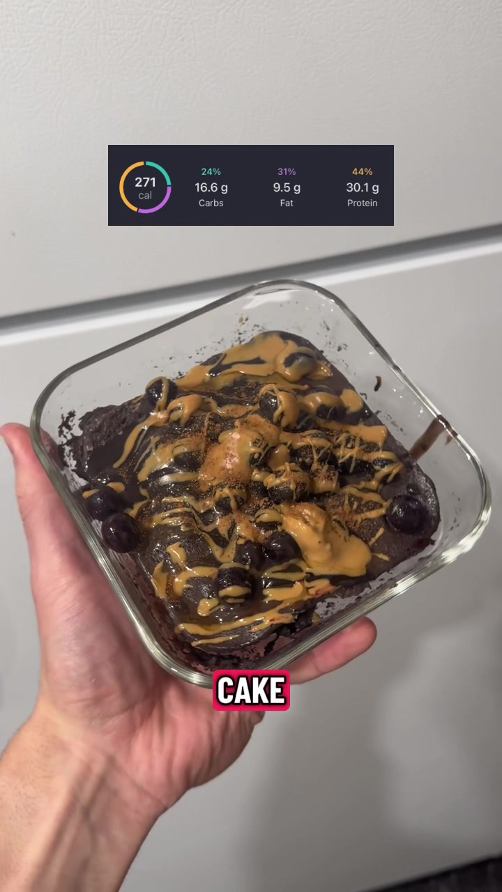 TikTok post by @mansour_abdoo for RYSE Supplements. Caption reads: [...] #recipe #cake #fyp @RYSE Supplements.