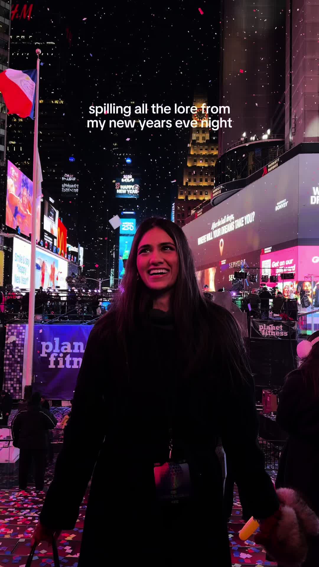 TikTok post by @avivamehta for COVERGIRL. Caption reads: [...] craziest way to start off the year 😭....