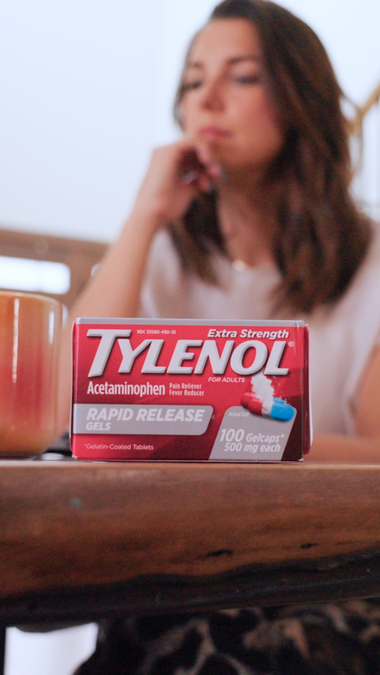 Instagram post by @alexmorgan13 for TYLENOL. Caption reads: #TylenolPartner No, I didn’t pick it up. Yes, I....