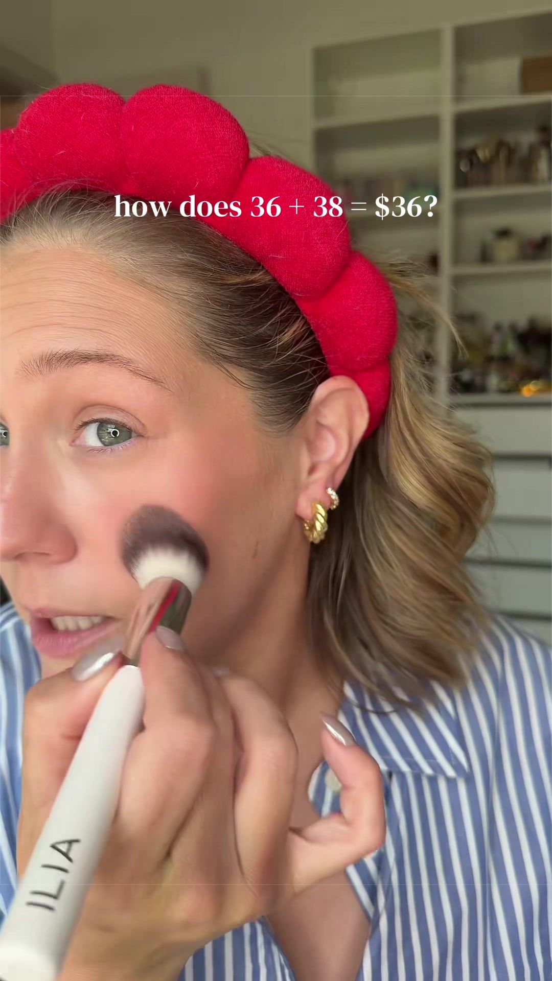 TikTok post by @itsabbyak for ILIA Beauty. Caption reads: @ILIA Beauty #iliabeauty #iliablush [...].