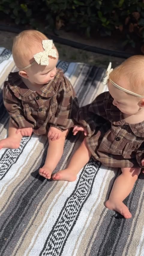 Instagram post by @itsjaymemason for Miniolie. Caption reads: [...] ready. 🍂 Matching plaid fits from Miniolie....