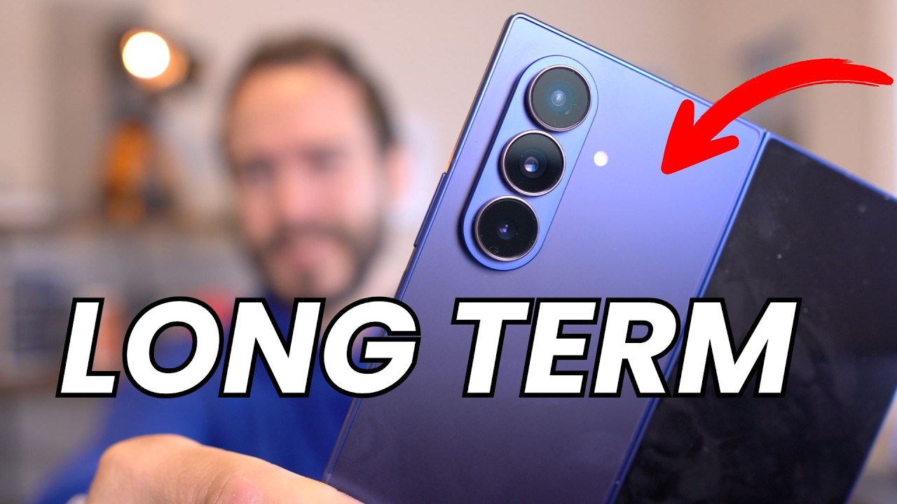 YouTube post by @MarksTech for Suunto. Caption reads: Galaxy Z Fold7: LONG Term Review! Still Holds Up?.