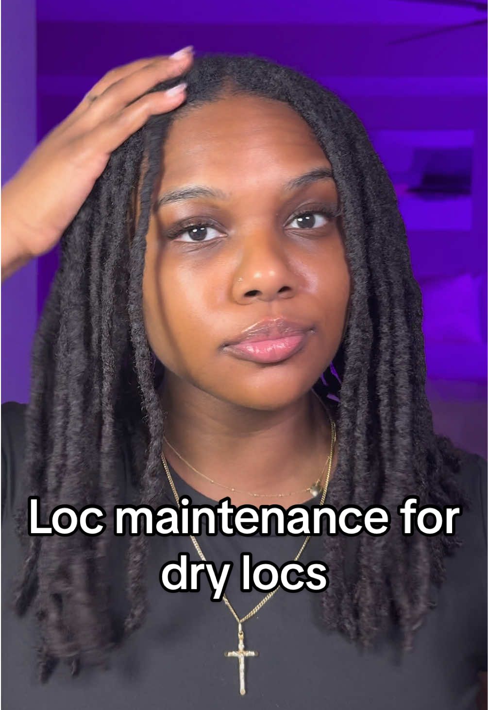 TikTok post by @thecatherinealexandra for Conair. Caption reads: [...] in & showing these locs some TLC 🥳 @Conair....