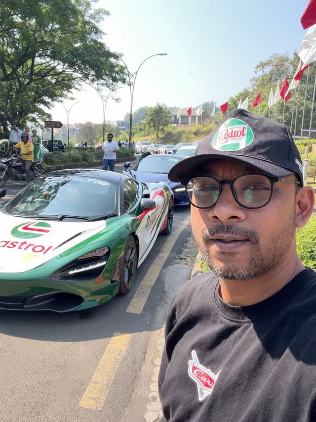 Instagram post by an influencer for Castrol Drive IN. Caption reads: So much energy and raw horsepower on display! New....