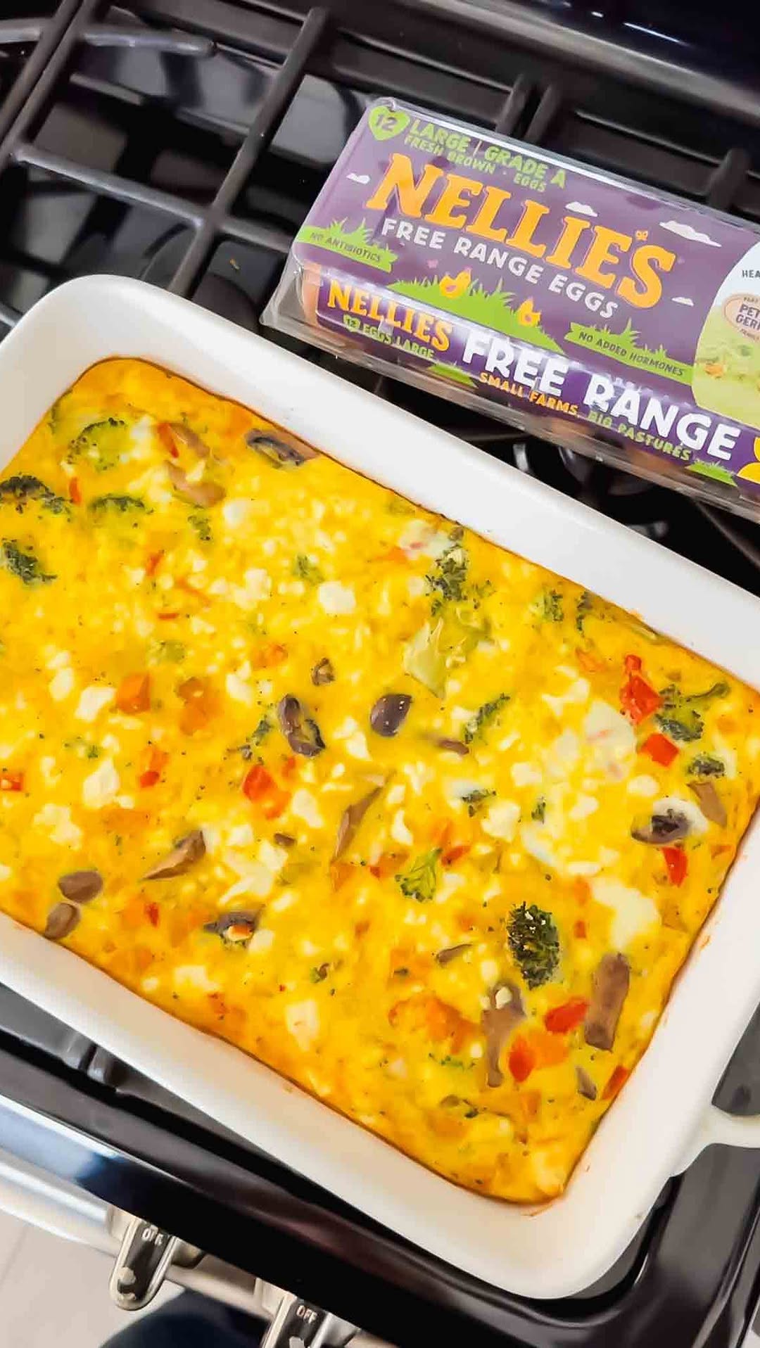 Instagram post by @jordos_world for Nellie's Free Range. Caption reads: [...] love making breakfast recipes with....
