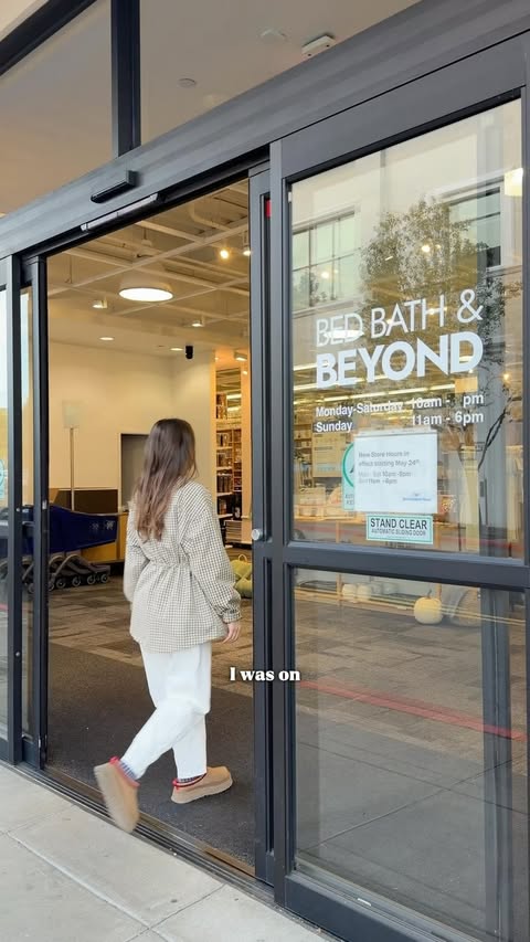 Instagram post by @agirlinthepnw for The Container Store. Caption reads: [...] @bedbathandbeyond finds inside....