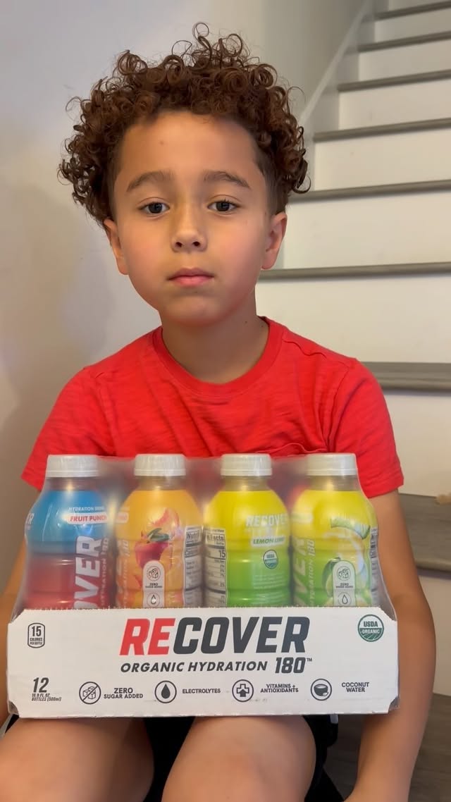 Instagram post by @noahdakuginow for DrinkRecover. Caption reads: 🏀 CROSS, TWEEN, OMG 🤯 Shout out to @drinkrecover....