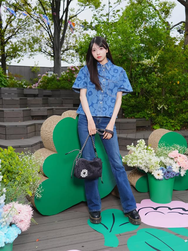 Instagram post by @otoha_0210_ for Marimekko. Caption reads: “Marimekko Day - Art of flowers in Tokyo” ⁡ [...].