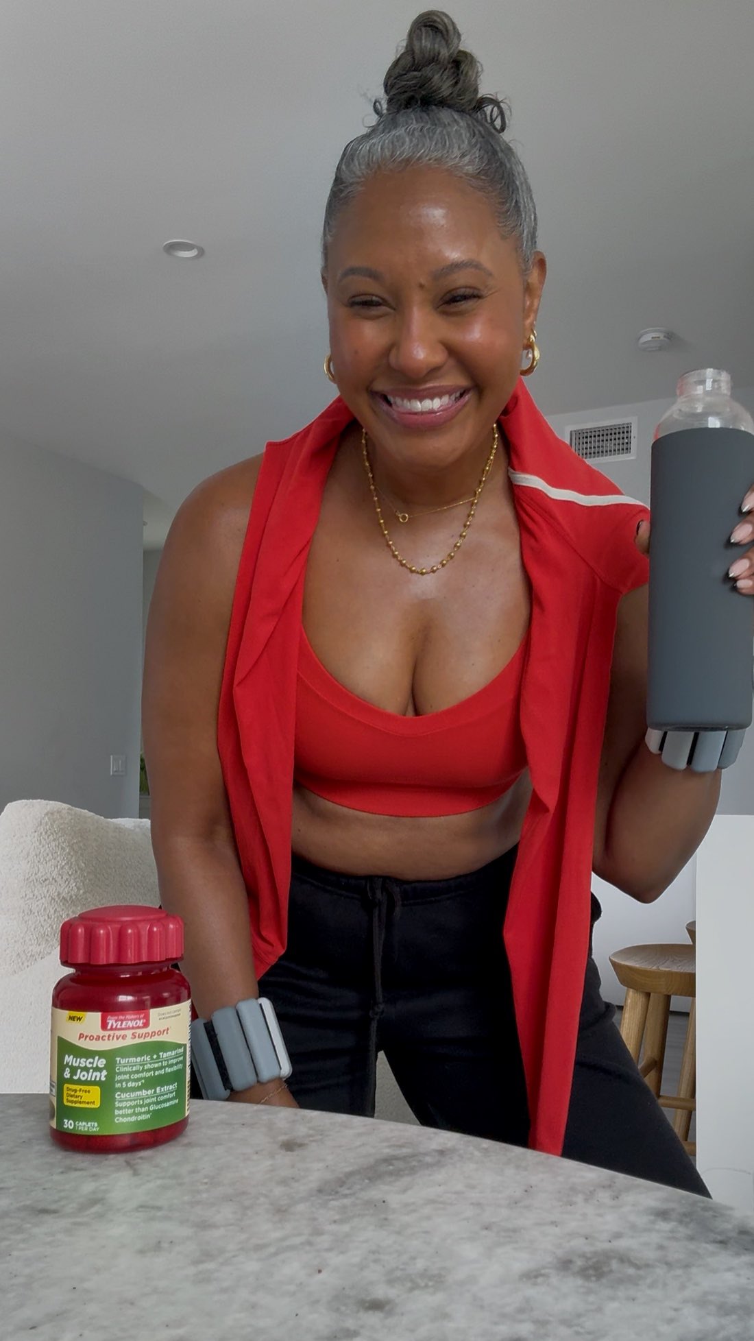 Instagram post by @thetennillelife_ for TYLENOL. Caption reads: #TylenolPartner 3 Things I do for my Healthy [...].