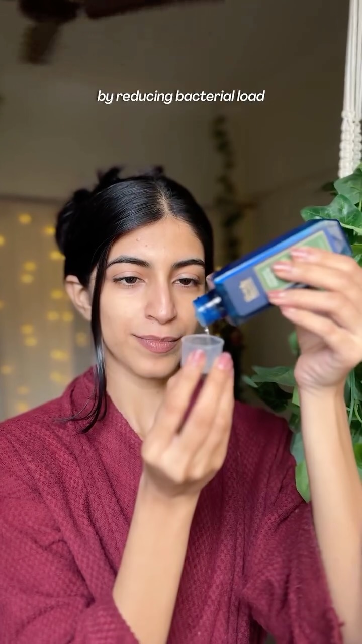 Instagram post by @_radhikajagtap for Blue Nectar. Caption reads: Not a trend, it’s a every green ritual 🪷 comment....