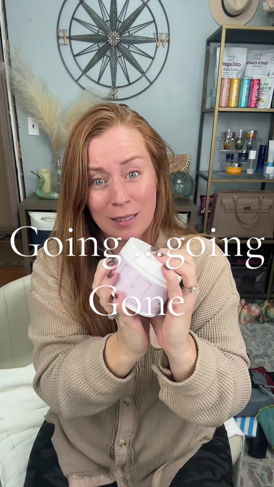 TikTok post by @thisgingersproject for Beachwaver. Caption reads: Bondi beach day @beachwaver body butter #beach....