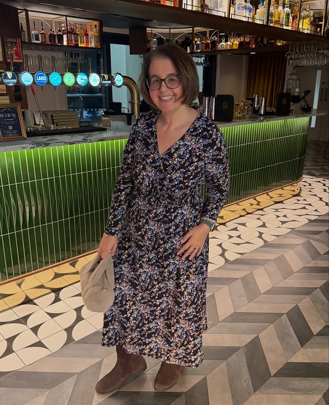 Instagram post by @whoisthatlondonmum for Blue Vanilla. Caption reads: The most gorgeous dress from Blue Vanilla landed....