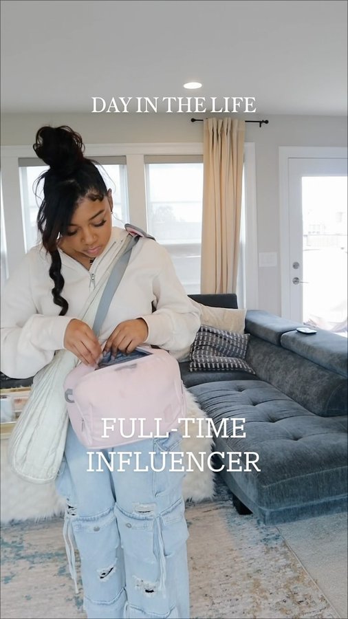 Instagram post by @nayrosee for Ebin New York. Caption reads: Day in my life as a full time influencer....