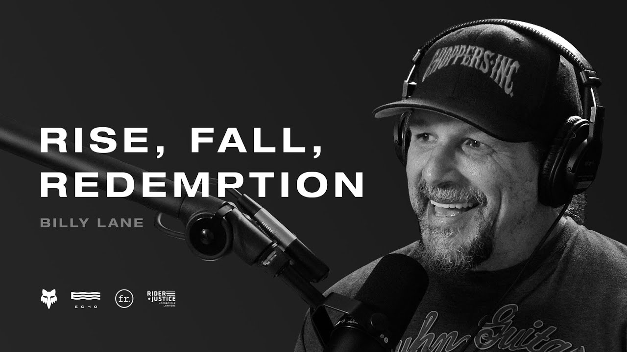 YouTube post by @ridebynd for Echo Water. Caption reads: Billy Lane — Rise, Fall, Redemption.