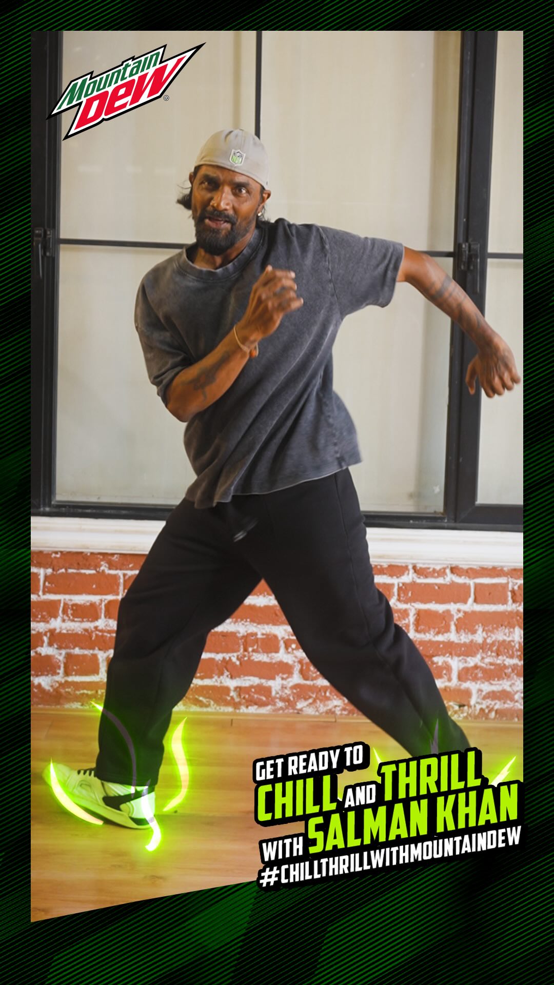 Instagram post by @remodsouza for Mountain Dew. Caption reads: Show your thrilling moves, face your fears, and....