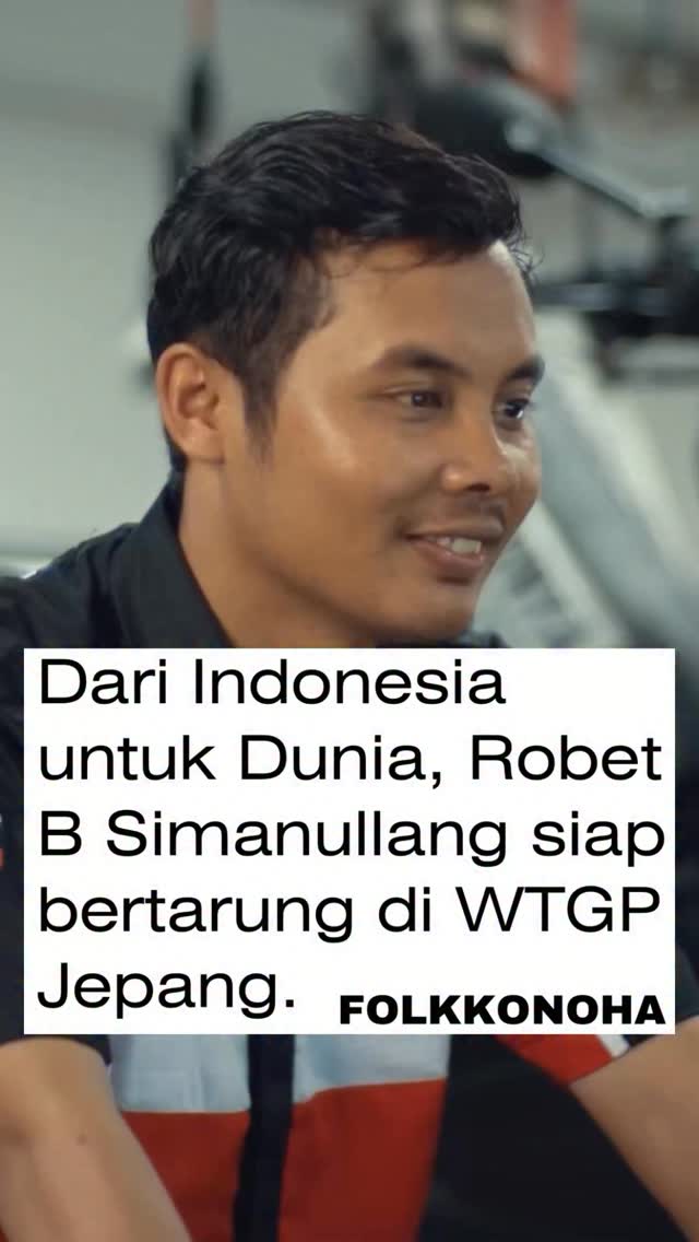 Instagram post by @folkkonoha for Yamaha Motor. Caption reads: Teknisi asal Medan, Robet Simanullang, akan....