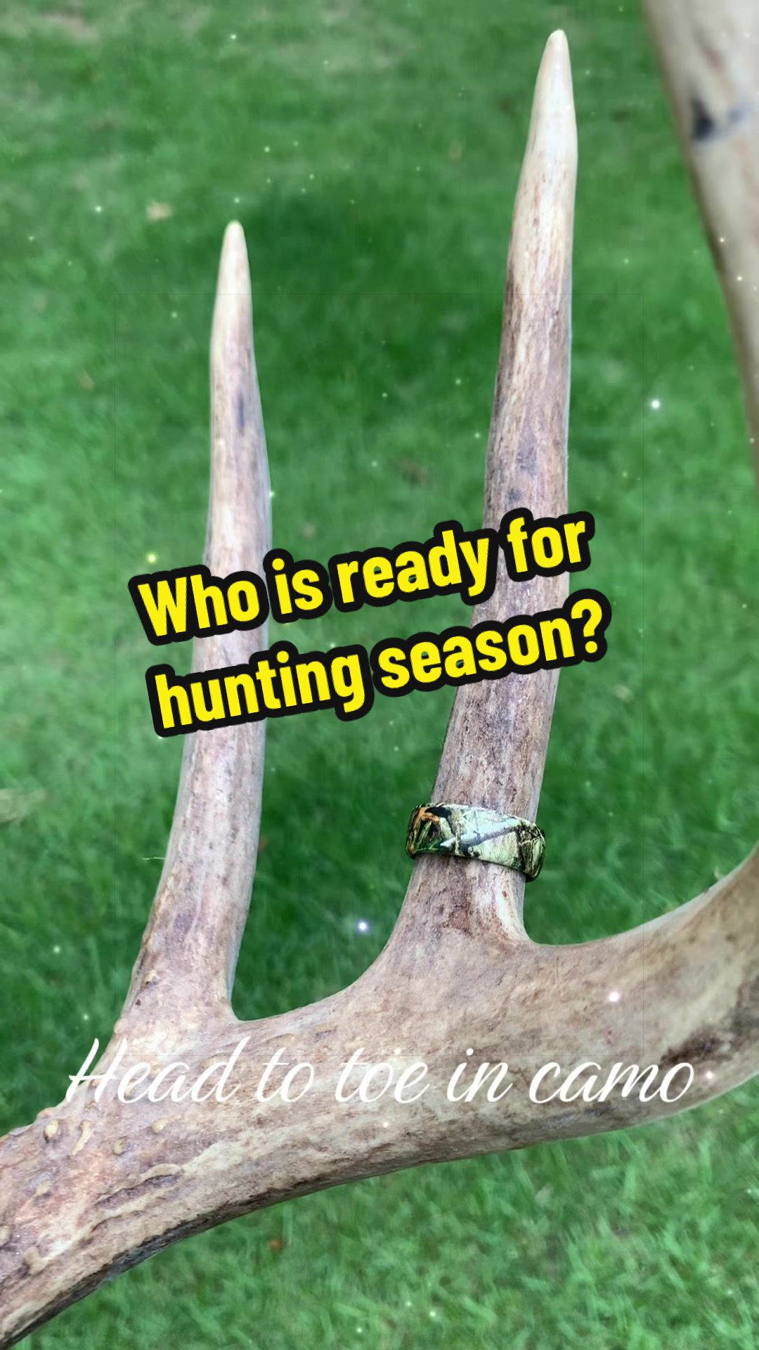 TikTok post by @gadamslc7 for Groove Life. Caption reads: @Groove Life #hunting #deer #men #camo [...].