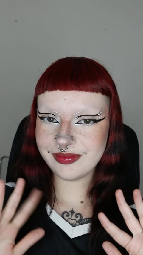 Instagram post by @cristaltears for about-face beauty. Caption reads: [...] The Face Glue Primer 🦇 🦇 @aboutfacebeauty....