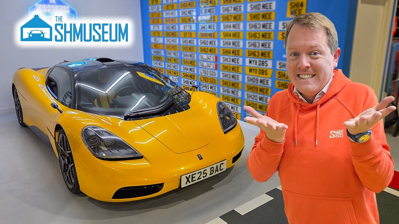 YouTube post by @TheShmuseum for Fanatec. Caption reads: GARAGE SWAP AROUND! You Suggested This....