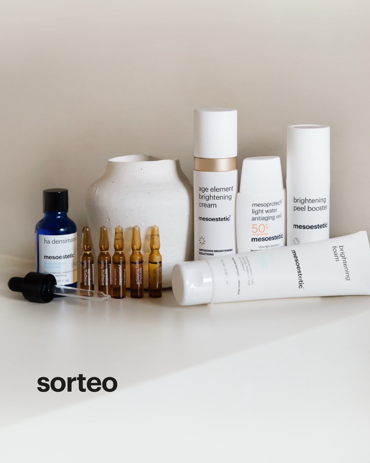 Instagram post by @bodasdecuentonew for mesoestetic. Caption reads: ¡SORTEO!
Ganadora: @tayra1108 

¿Quieres lucir una....