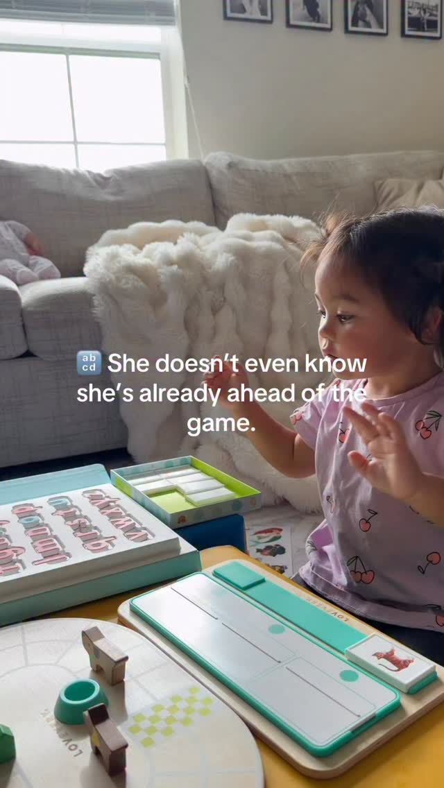 Instagram post by @jessandmissamelia for Lovevery. Caption reads: She’s just playing and having fun… But low-key out....