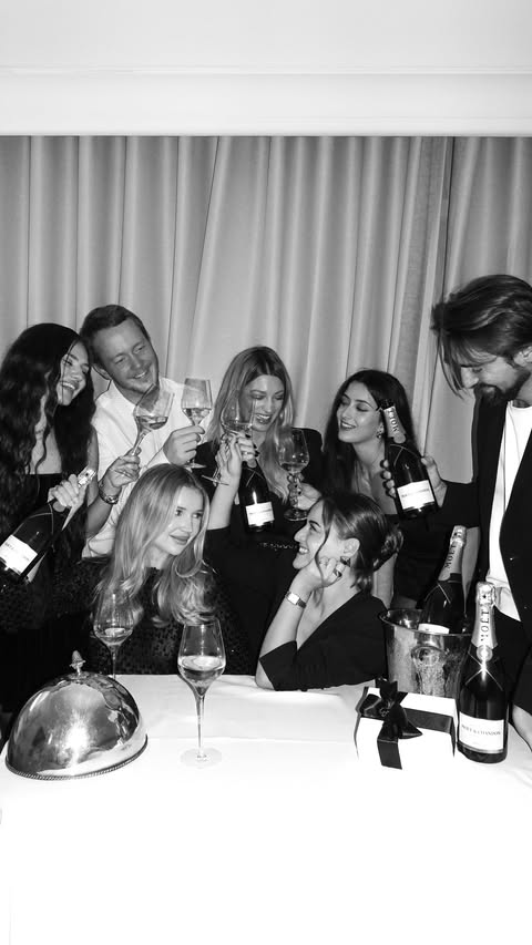 Instagram post by @mar.ie.claire for Moët & Chandon. Caption reads: This festive season, celebrate with Moët &....