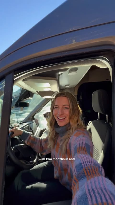 Instagram post by @shewandersearth for TIMBREN INDUSTRIES. Caption reads: 🚨Don’t make this MISTAKE... 🚐 📣 Campervans are....