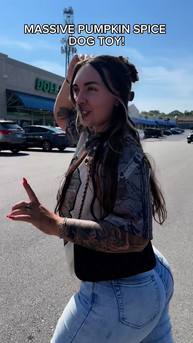 Instagram post by @abbyberner for Petco. Caption reads: On todays adventure IM OBSESSED!! @petco 

#dogtoy....