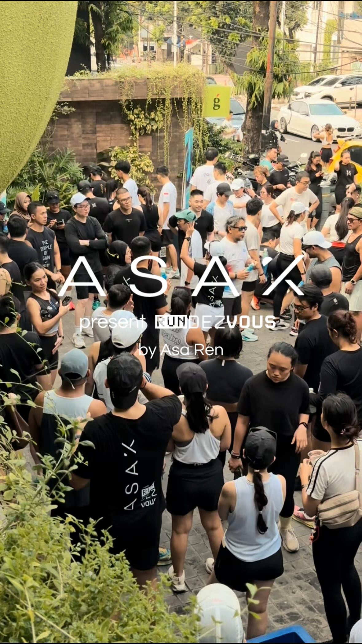 Instagram post by @grainsly for Full Send. Caption reads: Quick recap of today’s epic AsaX RUNdezvous 5K....