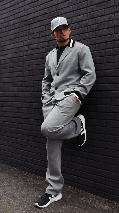 Instagram post by @frankjpascale for COOFANDY. Caption reads: [...] Collar Blazer Pants Set By @coofandyofficial....