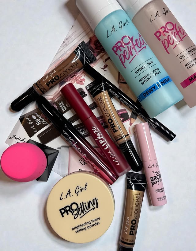 Instagram post by @amanda_roussin for L.A. Girl Cosmetics. Caption reads: @lagirlcosmetics #gifted | Soft glam, but make it....