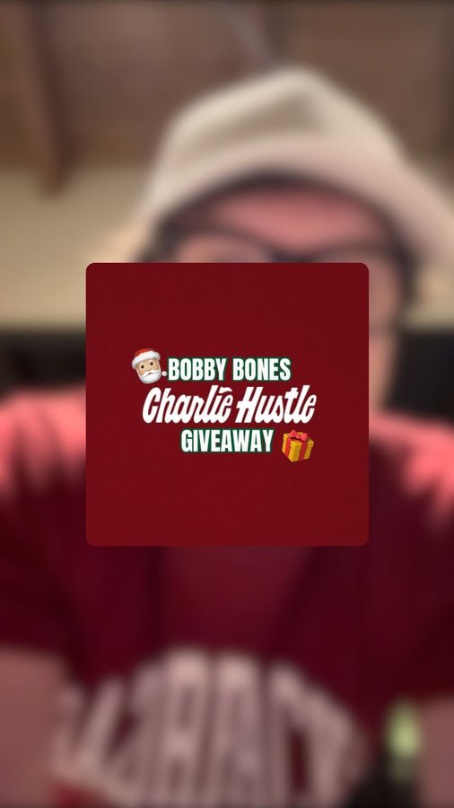 Instagram post by @mrbobbybones for Charlie Hustle. Caption reads: [...] CLOSED 🎁 Me and my friends at....