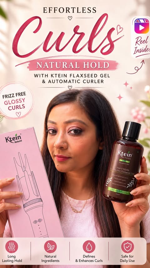 Instagram post by @gujjukudii for Ktein Cosmetics. Caption reads: [...] good hair days 💁🏻‍♀️✨” Buy-....