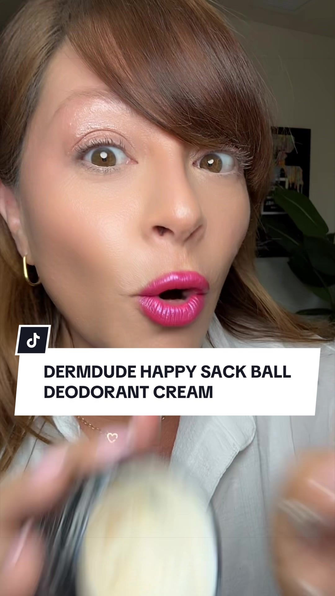 TikTok post by @ablondegirlsambition for Derm Dude. Caption reads: [...] #ballcream #tiktokshopcreatorpicks @Derm....