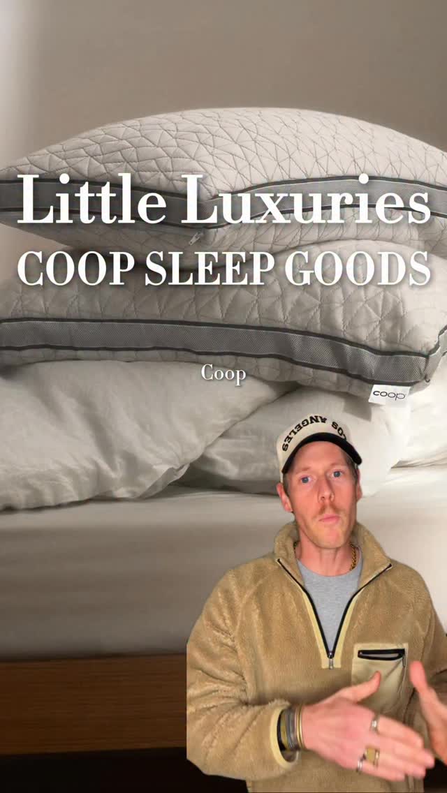 Instagram post by @calebulf for Coop Sleep Goods. Caption reads: @coopsleepgoods is one of my favorite Little....