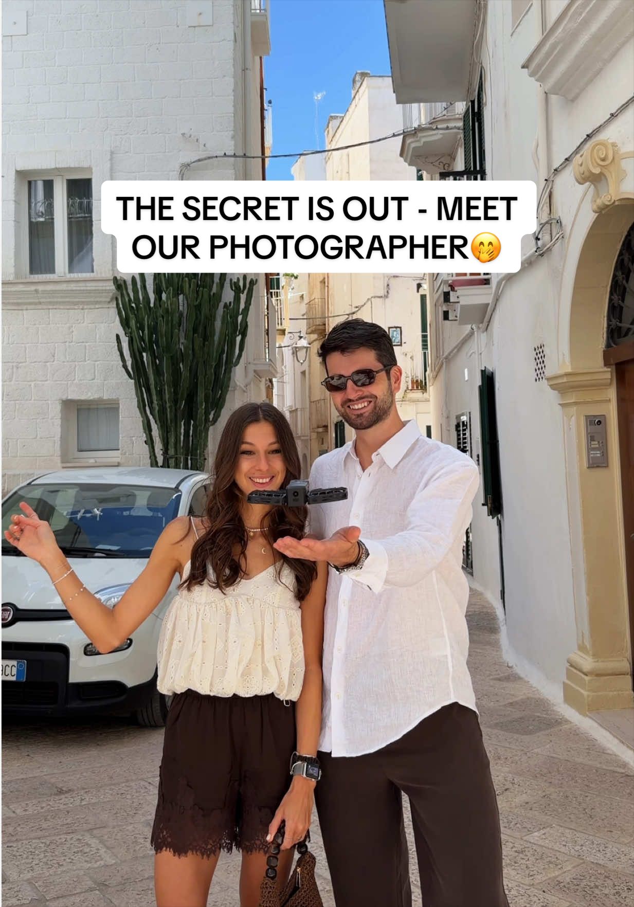 TikTok post by @europajaro for HOVERAir. Caption reads: [...] couple shots? this time the HOVERAir X1 Pro....