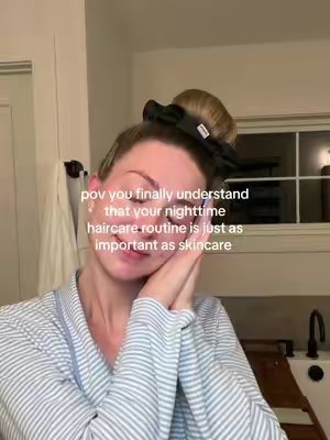 TikTok post by @casualgirlstyle for Sleepy Tie. Caption reads: [...] hair nourished and protected 👏🏼 @The....