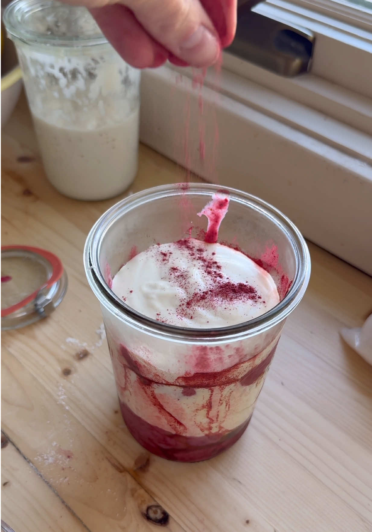 TikTok post by @ballerinafarm for Ballerina Farm. Caption reads: [...] Farmer Protein 🐑Pinch of sea salt.....