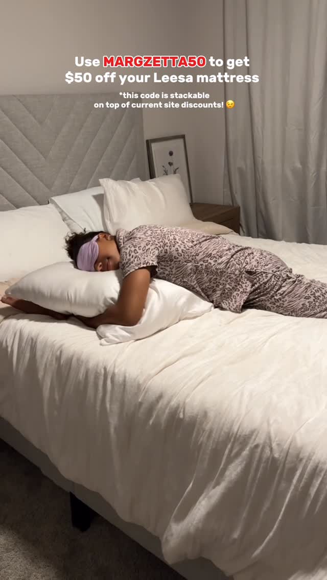 Instagram post by @margzetta for Leesa. Caption reads: Recovery starts with real sleep and @leesasleep ‘s....