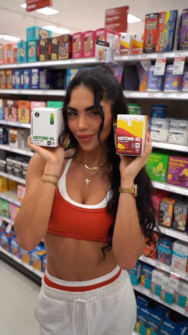 Instagram post by @alexxmara for Ketone-IQ. Caption reads: Target run + clean energy? Dangerous combo....