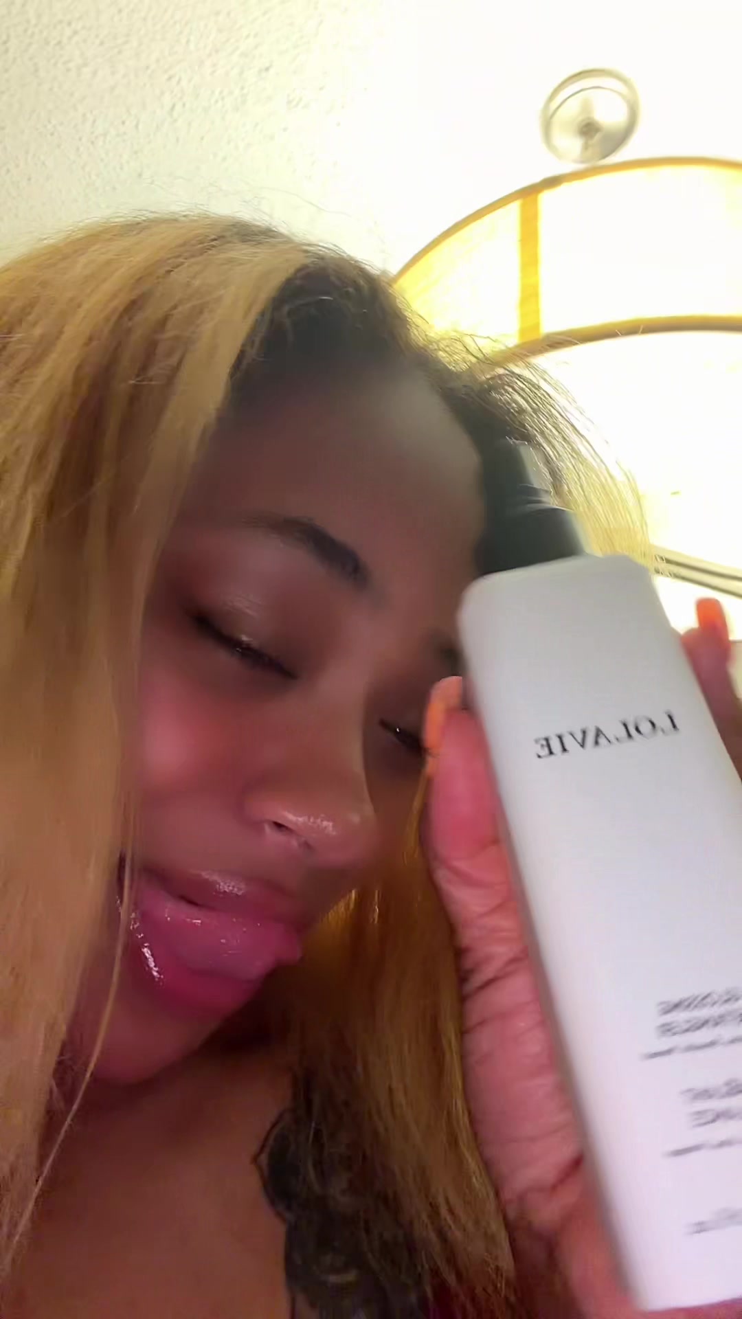 TikTok post by @brookealexia_ for LolaVie. Caption reads: @LolaVie Proof is in the hair pudding ! 🧴😋 [...].