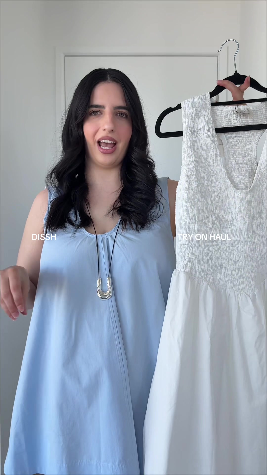 TikTok post by @what.gem.wore for DISSH. Caption reads: [...] dress untill further notice @DISSH x....