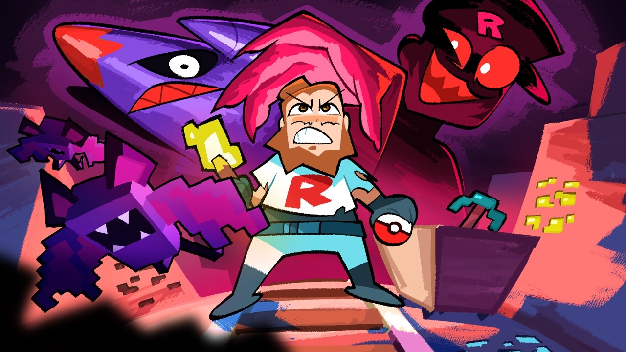 YouTube post by @Purplecliffe for CurseForge. Caption reads: I Became Team Rocket in a Cobblemon Server.