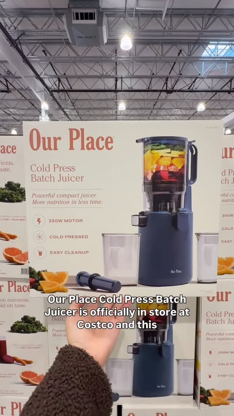 Instagram post by @costconew for from Our Place. Caption reads: 🚨 HUGE NEWS 🚨
The Our Place Cold Press Batch....