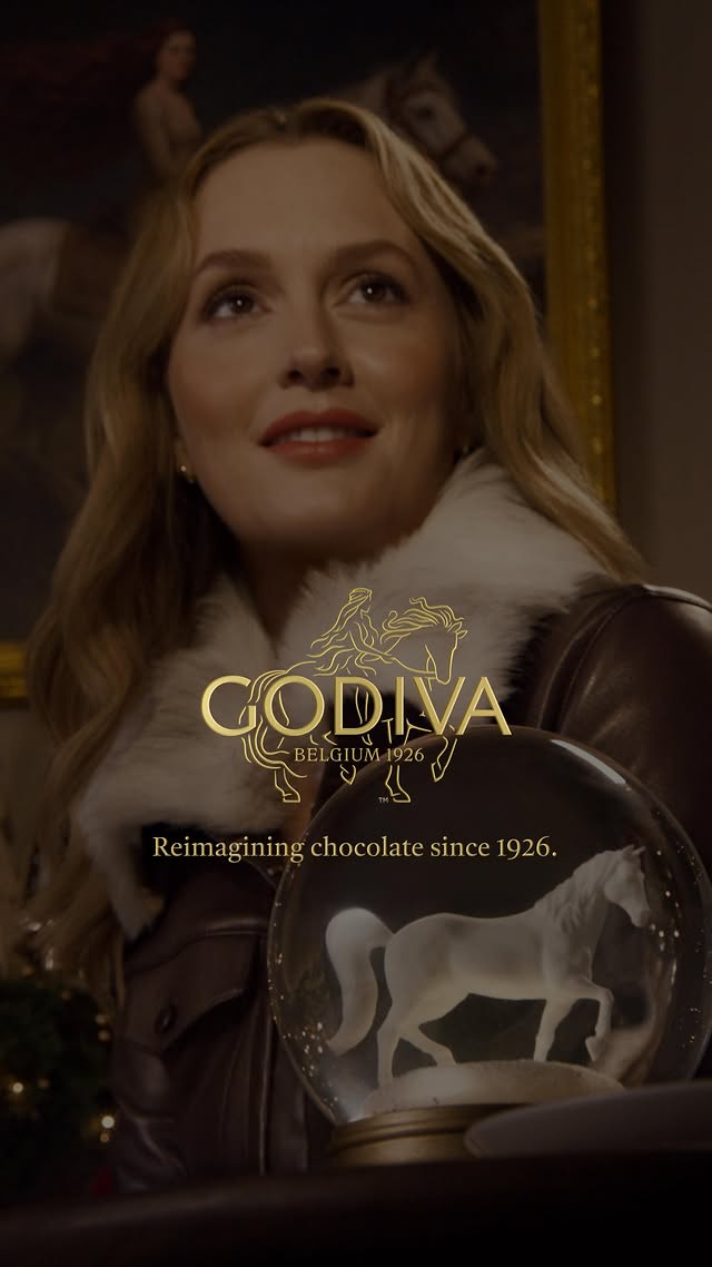 Instagram post by @itsmeleighton for Godiva. Caption reads: This holiday season, I’m portraying the spirit....