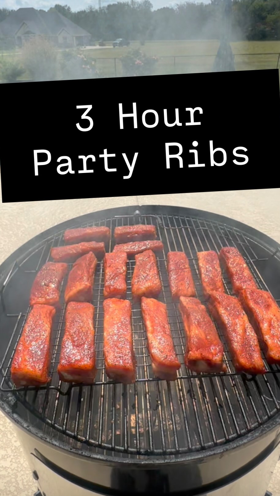 Instagram post by @weber_ninja for Heath Riles BBQ. Caption reads: Check out these 3 hour party ribs! 🐽

✅ 275°....