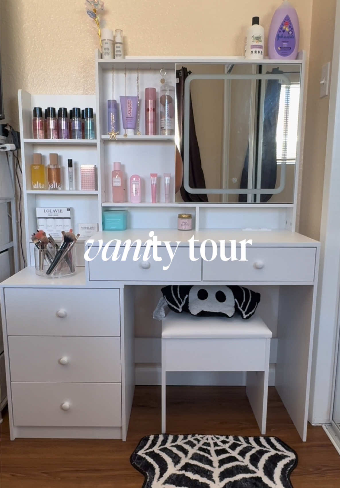 TikTok post by @lifeofjuliaa for Vabches. Caption reads: the vanity of my dreams 🪞✨ @Vabches Official .