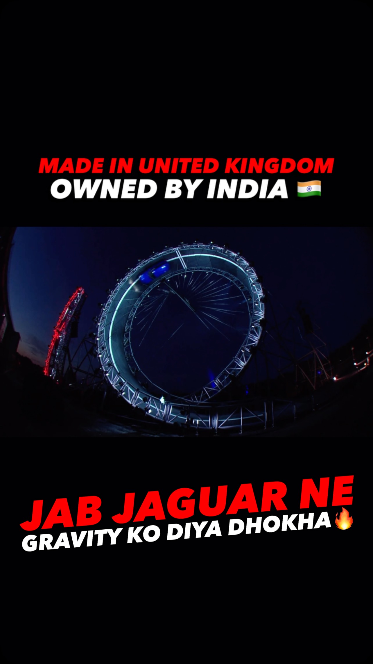 Instagram post by @autojournal_india for Jaguar. Caption reads: “जब JAGUAR F-PACE ने GRAVITY को दिया धोखा🔥SHRI....